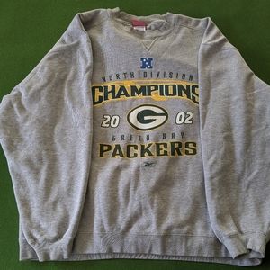 Vintage Reebok Green Bay Packers NFC Champs 2002